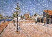 Paul Signac sunlight quai de clichy opus oil painting picture wholesale